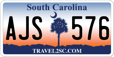SC license plate AJS576