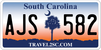 SC license plate AJS582