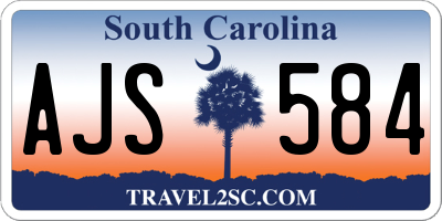 SC license plate AJS584