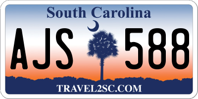 SC license plate AJS588