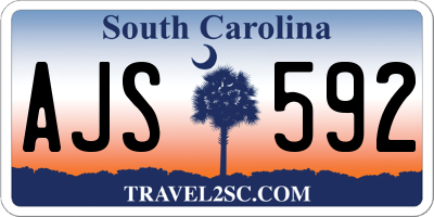 SC license plate AJS592