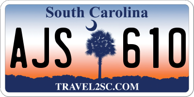 SC license plate AJS610