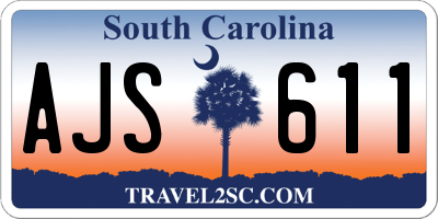 SC license plate AJS611