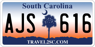 SC license plate AJS616