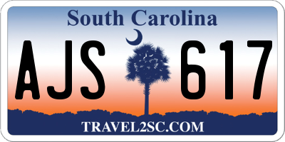 SC license plate AJS617