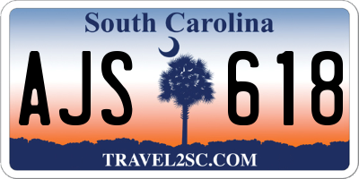 SC license plate AJS618