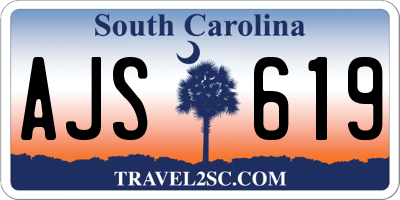 SC license plate AJS619