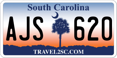 SC license plate AJS620