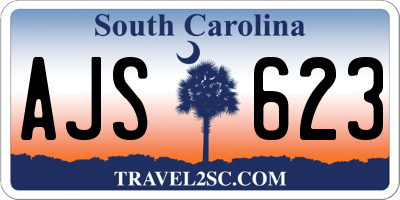 SC license plate AJS623