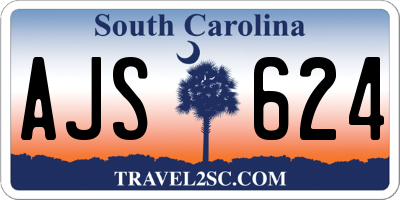 SC license plate AJS624