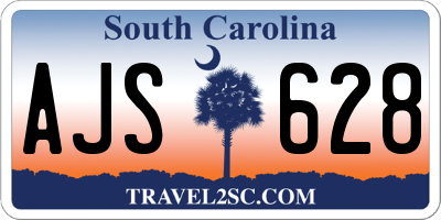 SC license plate AJS628