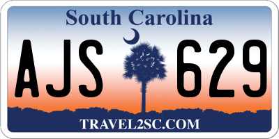 SC license plate AJS629