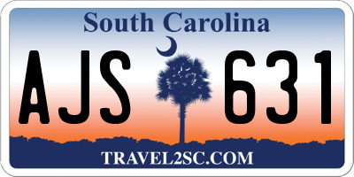 SC license plate AJS631