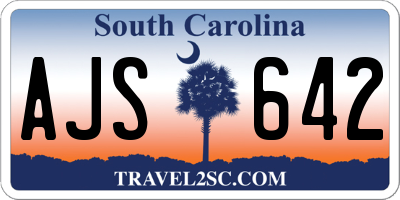 SC license plate AJS642