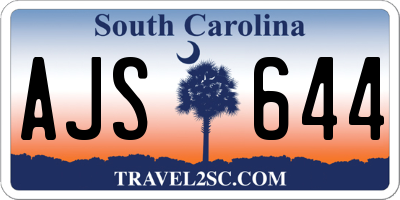 SC license plate AJS644