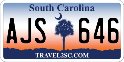 SC license plate AJS646