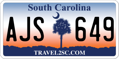SC license plate AJS649