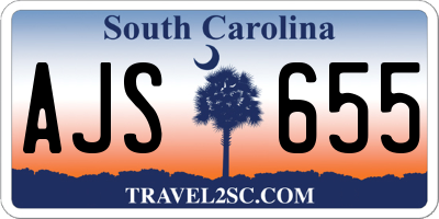 SC license plate AJS655