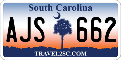 SC license plate AJS662