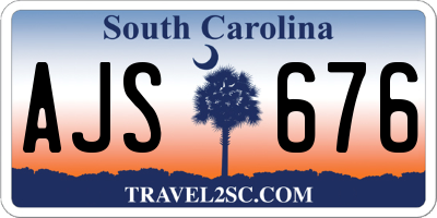 SC license plate AJS676