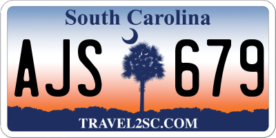 SC license plate AJS679