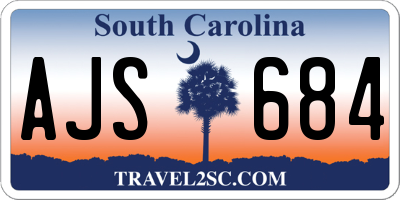 SC license plate AJS684