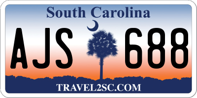 SC license plate AJS688