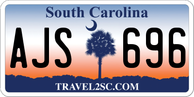 SC license plate AJS696
