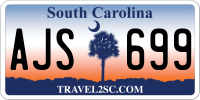 SC license plate AJS699