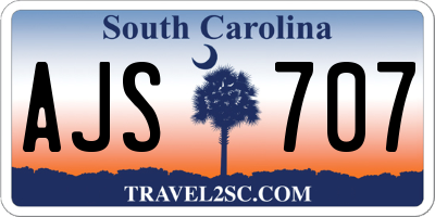 SC license plate AJS707