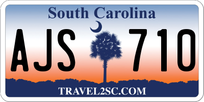 SC license plate AJS710
