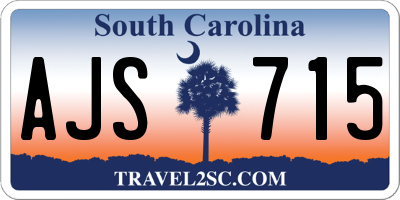 SC license plate AJS715