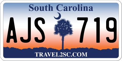 SC license plate AJS719
