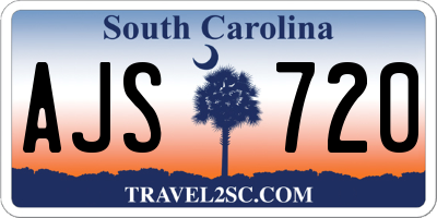 SC license plate AJS720