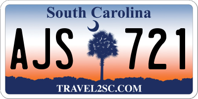SC license plate AJS721