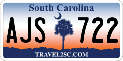 SC license plate AJS722