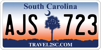 SC license plate AJS723