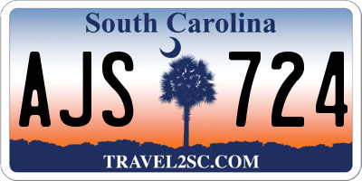 SC license plate AJS724
