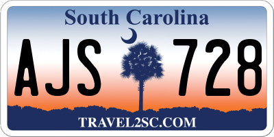 SC license plate AJS728