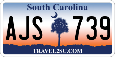 SC license plate AJS739