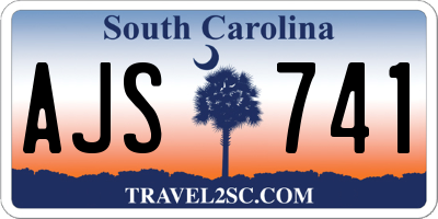 SC license plate AJS741
