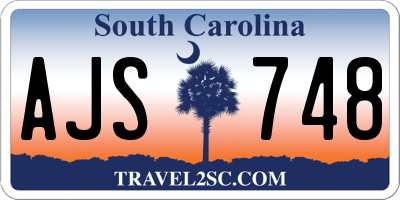 SC license plate AJS748