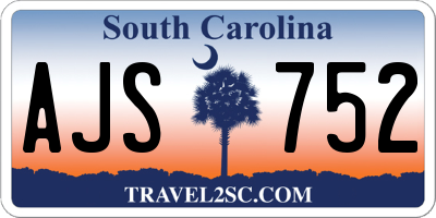 SC license plate AJS752