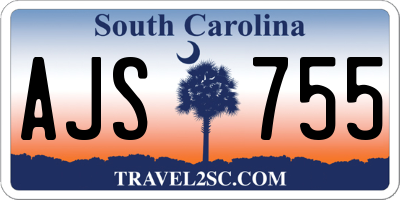 SC license plate AJS755
