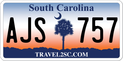 SC license plate AJS757
