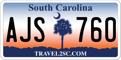 SC license plate AJS760
