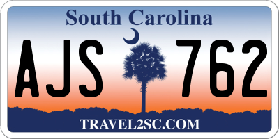 SC license plate AJS762