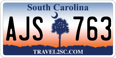 SC license plate AJS763