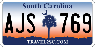 SC license plate AJS769
