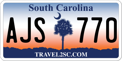 SC license plate AJS770